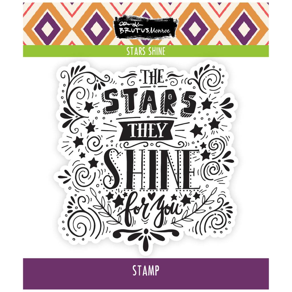 Brutus Monroe Stars Shine Clear Stamp bru1882