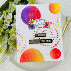 Simon Says Stamp Bubble Spin Wafer Dies s1095 Beautiful Moments Grateful Card