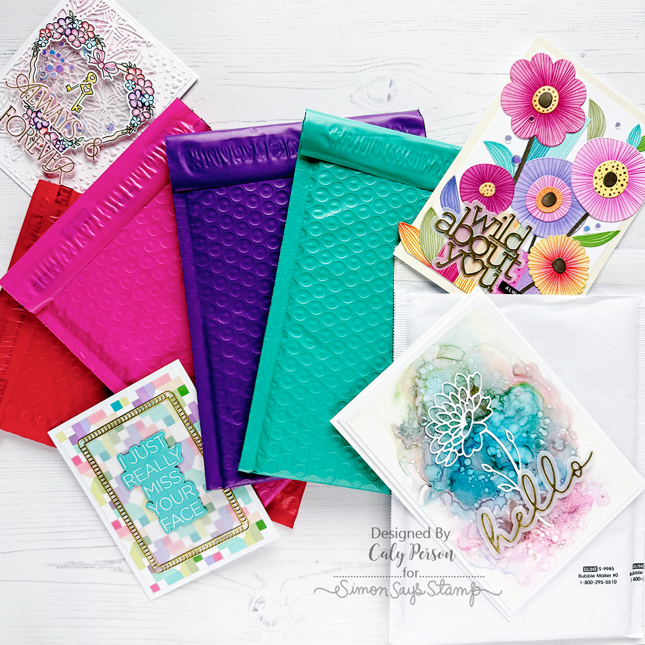 Simon Says Stamp Teal Bubble Mailers 6 Pack 6pkteal Celebrate