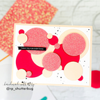 Simon Says Stamp Glitter Cardstock Bubblegum Pink 6x6 sss333 Thanks Card