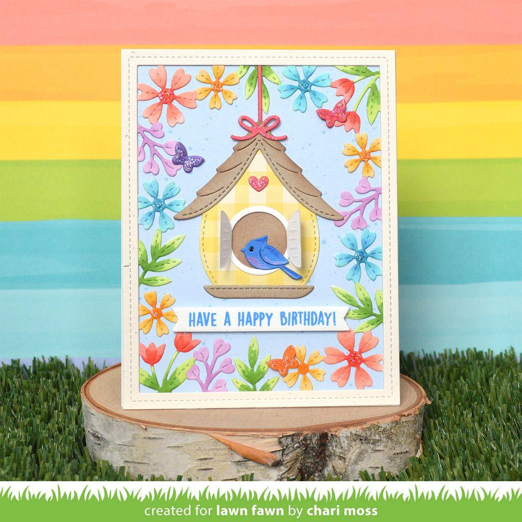 Lawn fawn Build-A-Birdhouse Dies lf3251 have a happy birthday