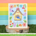 Lawn fawn Build-A-Birdhouse Dies lf3251 have a happy birthday