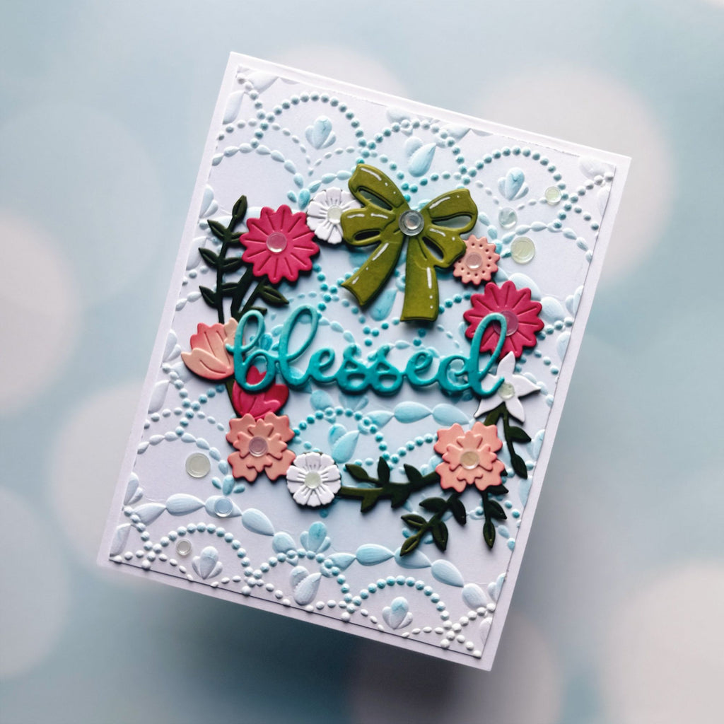Simon Says Stamp Embossing Folder Bundled Swag sf446 Favorite Things Blessed Card | color-code:ALT01