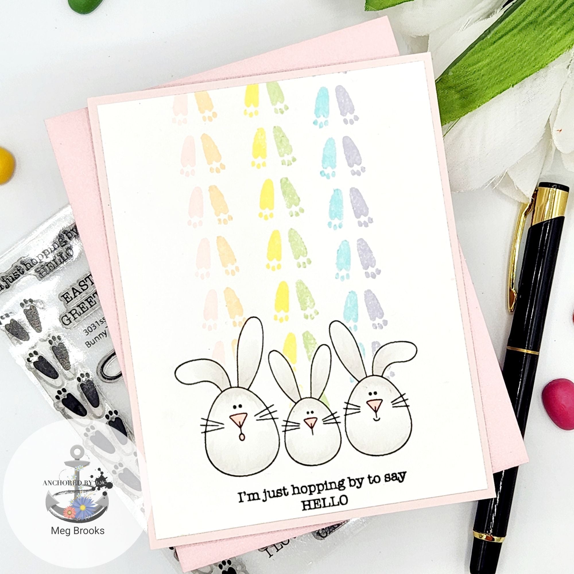 Simon Says Stamps And Dies Bunny Trail set739bt Splendor Easter Card