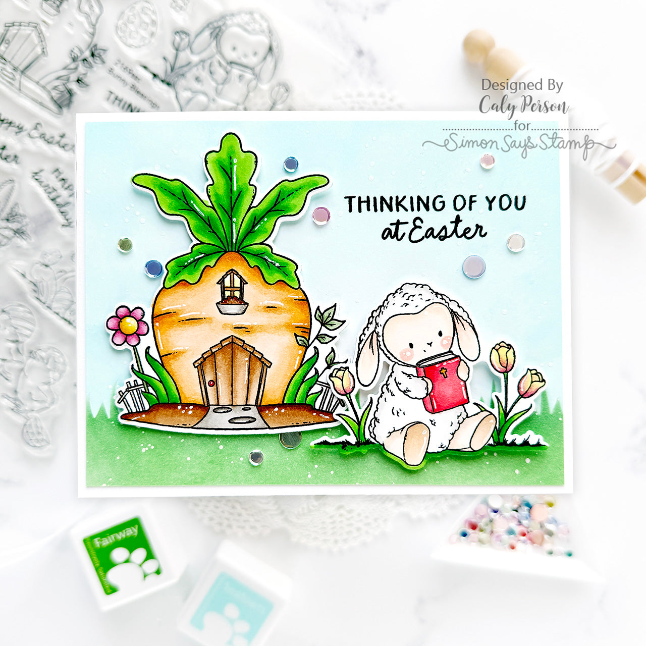 Simon Says Stamp Bunny Blessings Wafer Dies 1266sdc Favorite Things Easter Card | color-code:ALT03