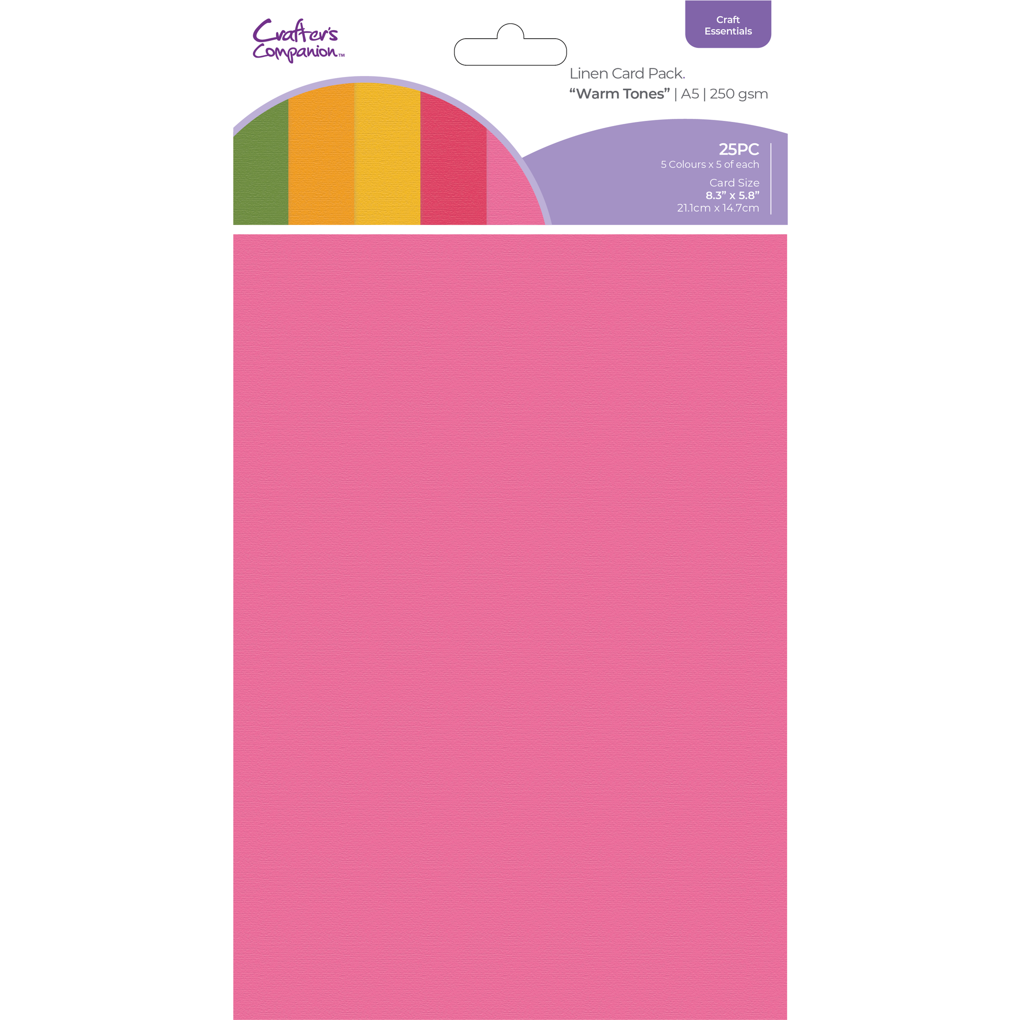 Crafter's Companion Warm Tones A5 Linen Cardstock Pack cc-linen-a5-warm*