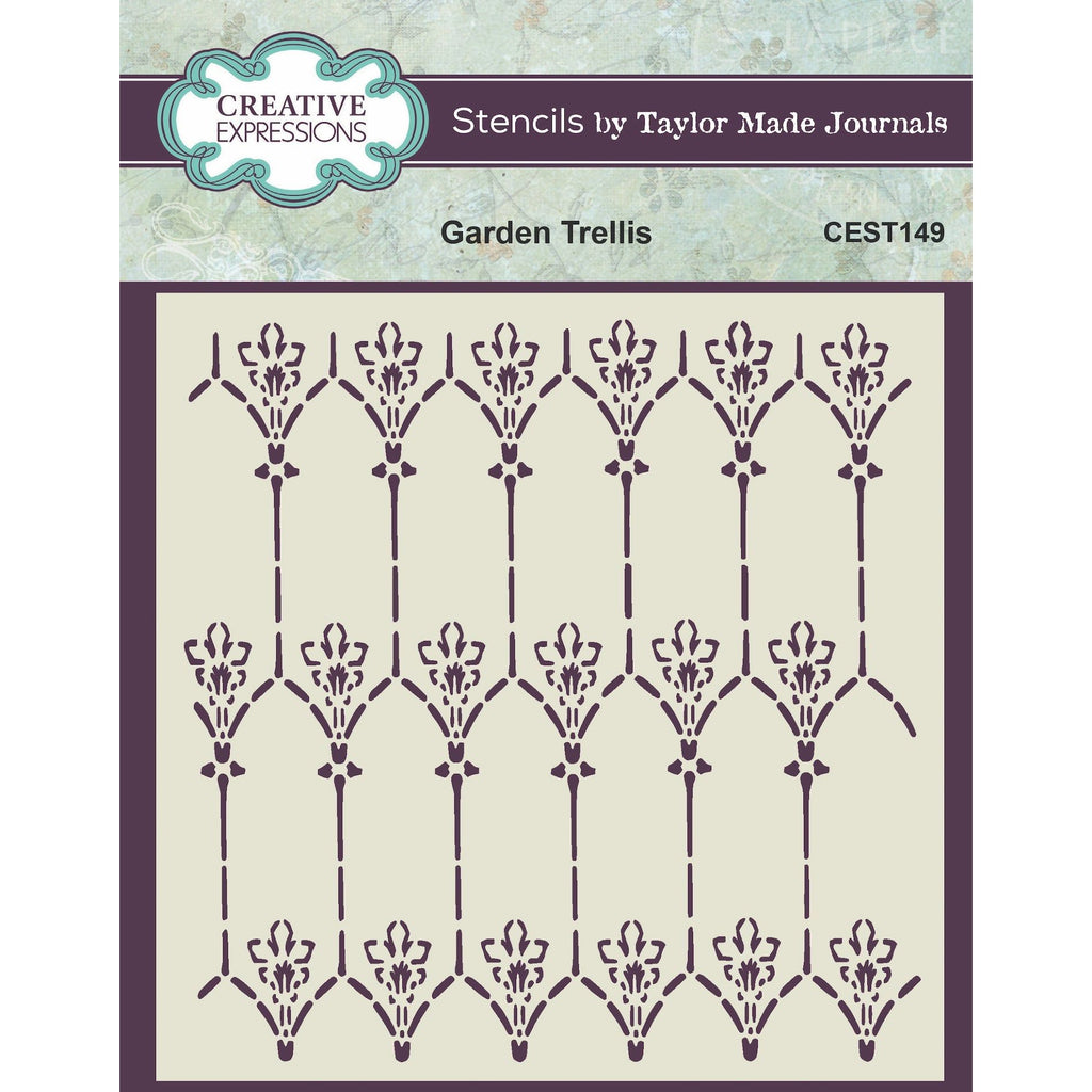 Creative Expressions Garden Trellis Stencil cest149