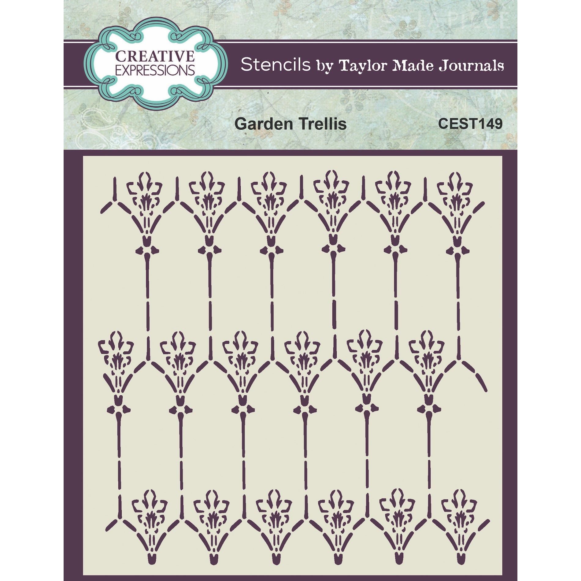 Creative Expressions Garden Trellis Stencil cest149