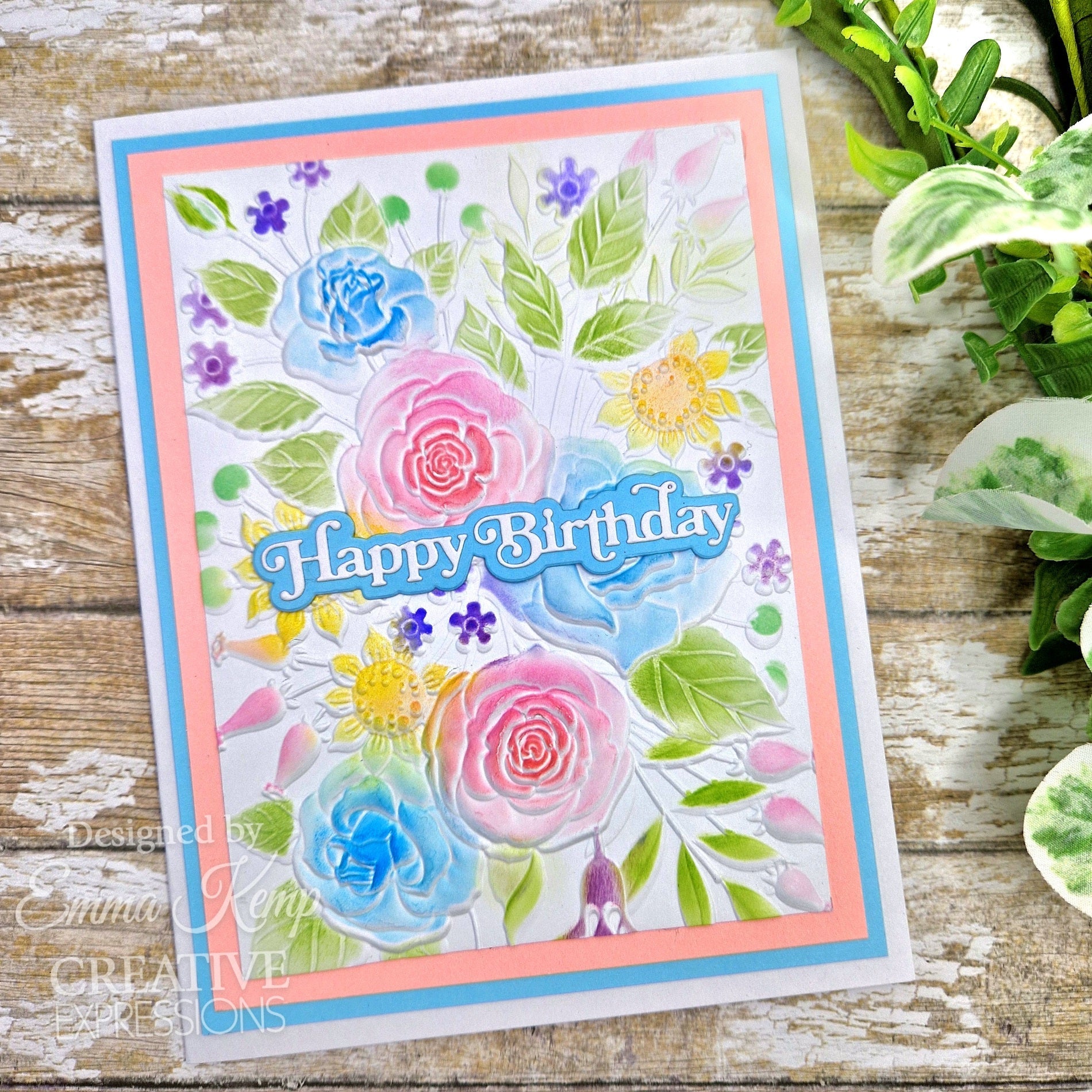 Creative Expressions Rose Garden Companion Coloring Stencil Set cest154 happy birthday