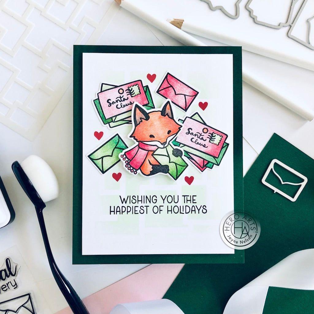Hero Arts Clear Stamps Winter Mail Critters cm732 fox