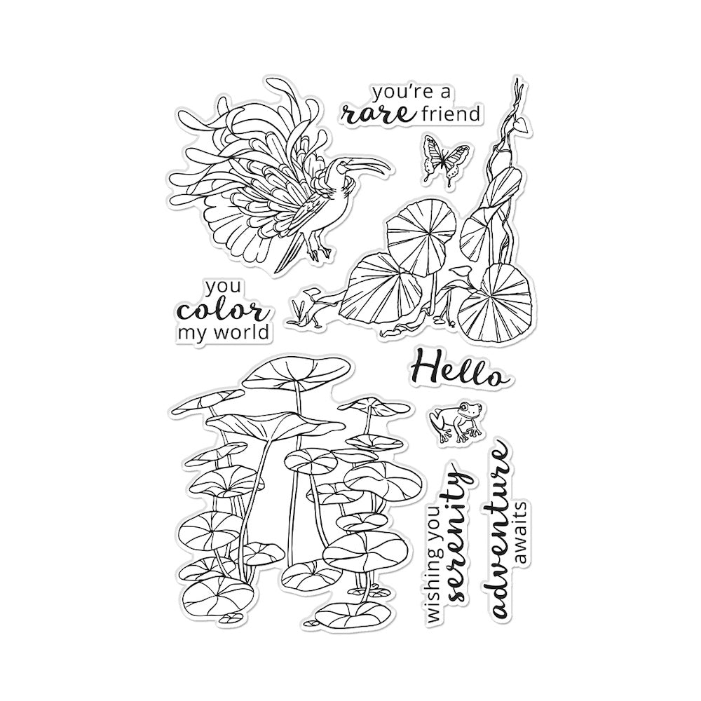 Hero Arts Jungle Serenity Clear Stamp Set cm777