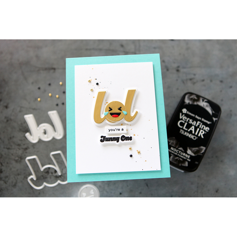 CZ Design Stamps and Dies LOL + Emoji Bundle set1034lot Happy Camper LOL Card | color-code:ALT07