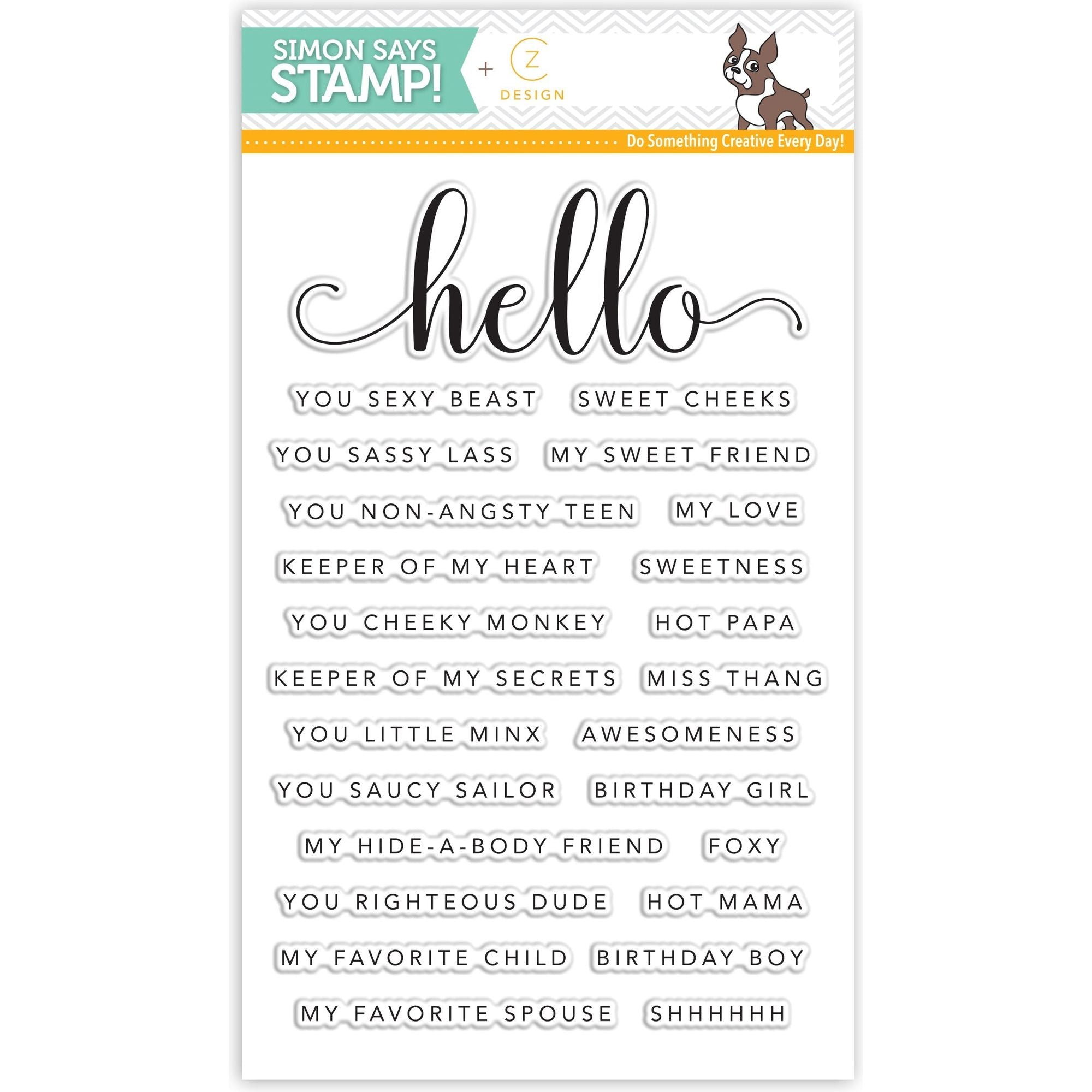 CZ Design Clear Stamps HELLO YOU CZ08