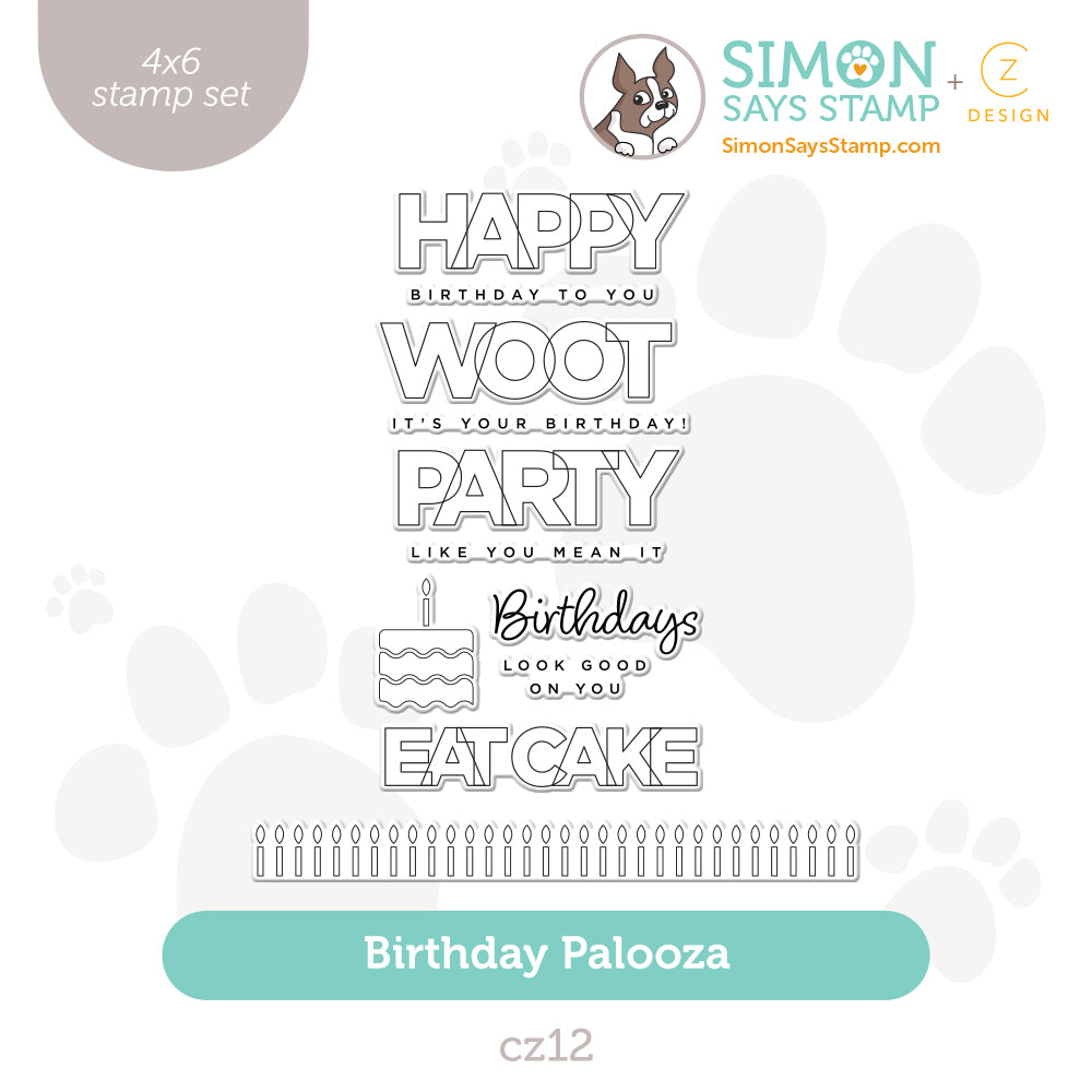 CZ Design Clear Stamps Birthday Palooza cz12