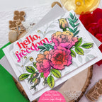 CZ Design Clear Stamps The Divorce Upside cz3105c Shine On Floral Freedom Card Keisha Charles