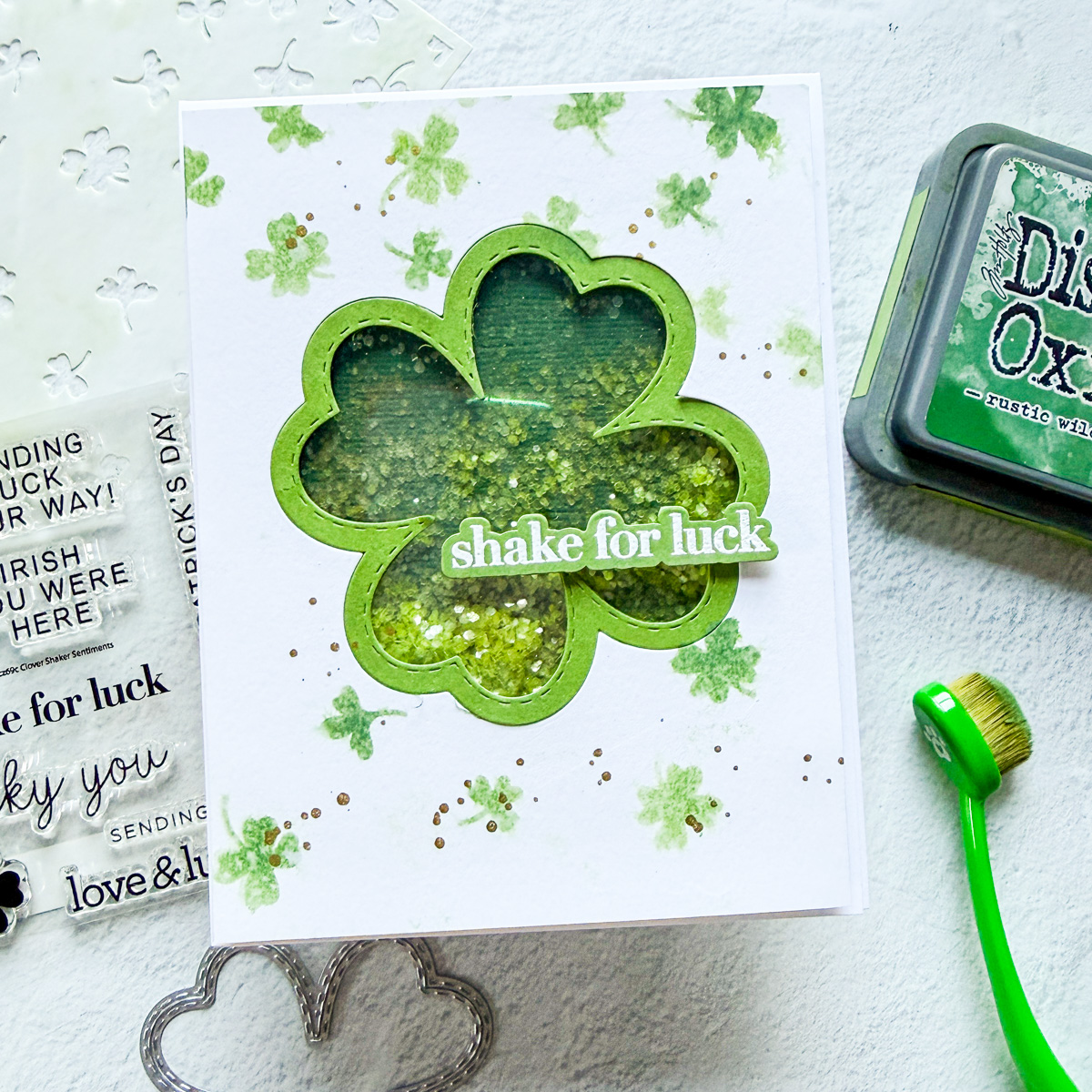CZ Design Clover Shaker Wafer Dies czd293c St. Patrick's Day Card | color-code:ALT01