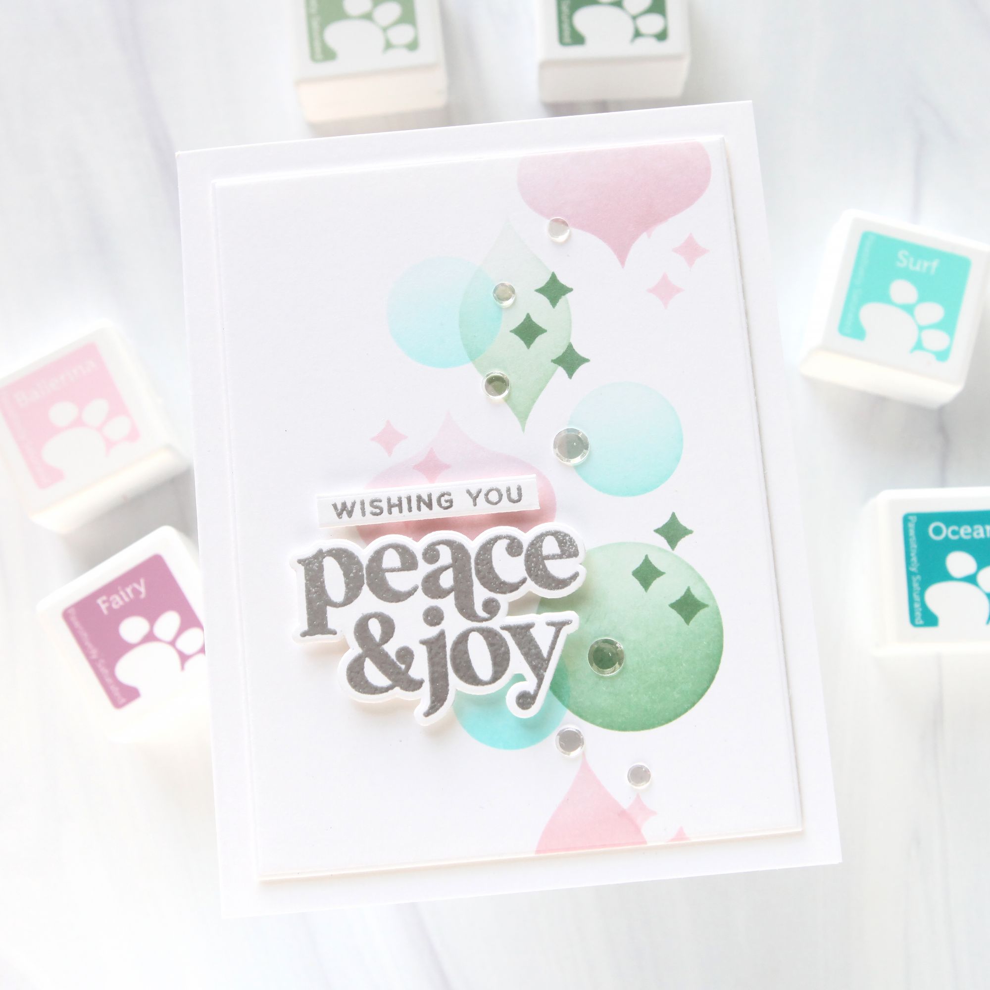 CZ Design Stencil Christmas Joy czt013c Cathy Zielske Wishing You Peace & Joy Card | color-code:ALT02