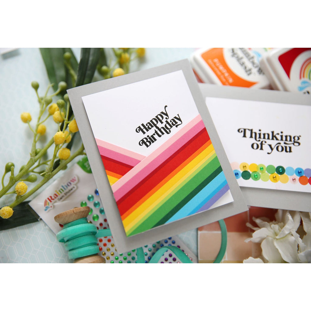 Rainbow Splash Cardstock Canary rsc6 Birthday Card | color-code:ALT02