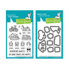 Lawn Fawn Set Car Critters Road Trip Add-On Stamps and Dies lf6rta