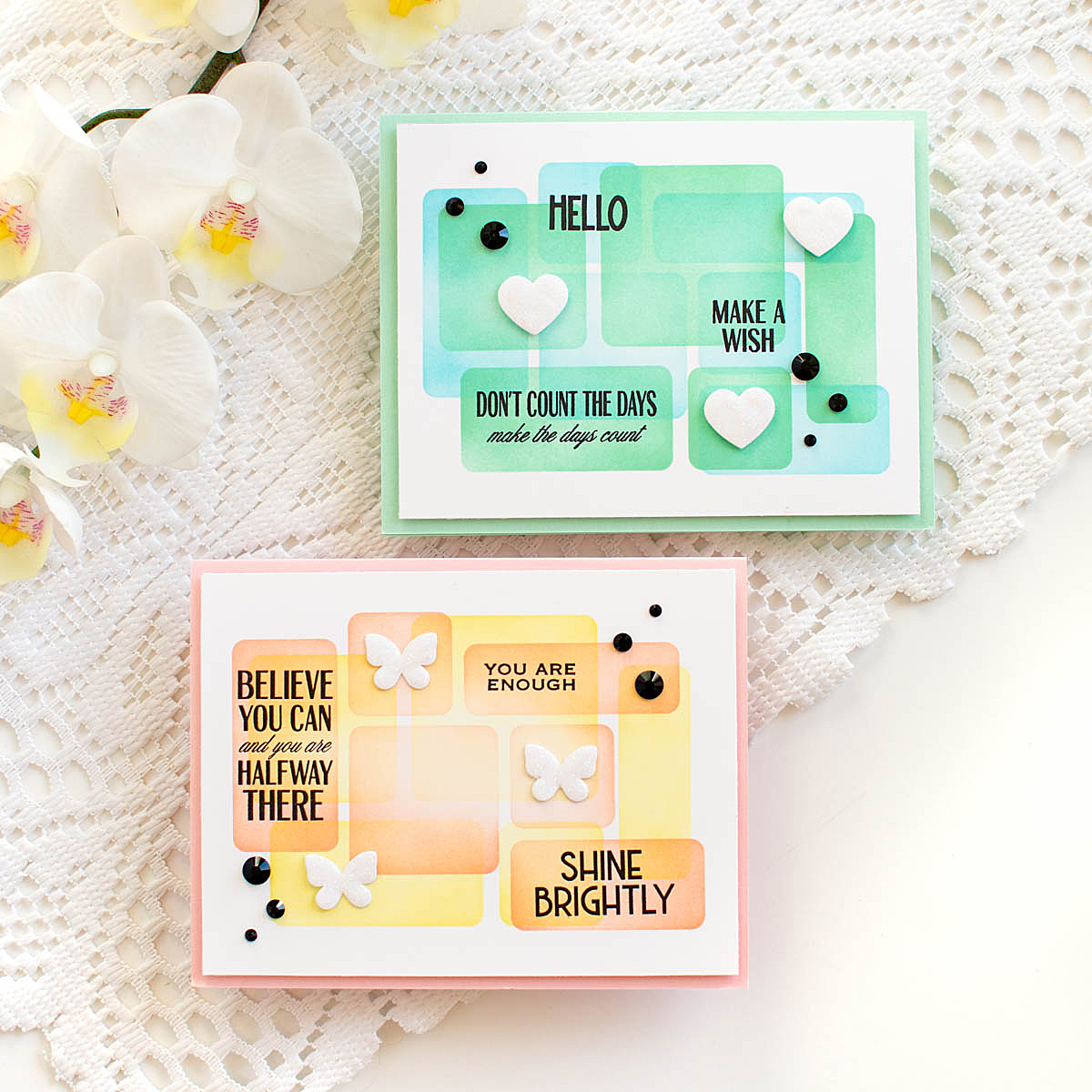 Simon Says Clear Stamps Be Your Beautiful Self 2386ssc Encouragement Cards | color-code:ALT10