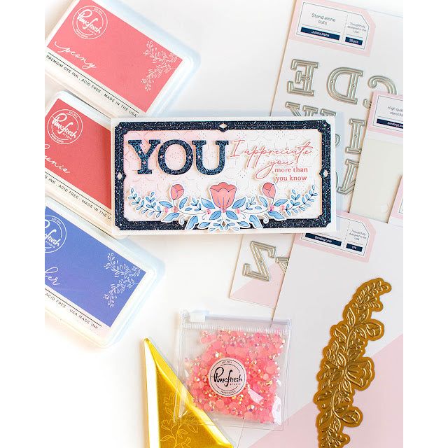 Pinkfresh Studio Sending Love Stencil 226424 Appreciation Card | color-code:ALT01