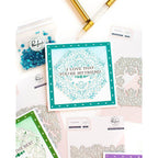 Pinkfresh Studio Floral Octagon Frame Press Plate 217323 Note Cards | color-code:ALT01