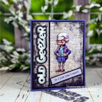 Whimsy Stamps Old Fart Geezer Word and Shadow Dies wsd252 old geezer