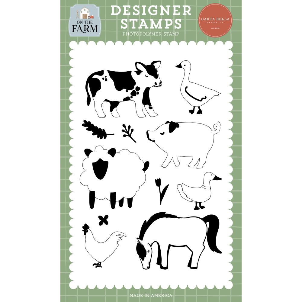 Carta Bella Farm Animals Clear Stamps cbotf422040