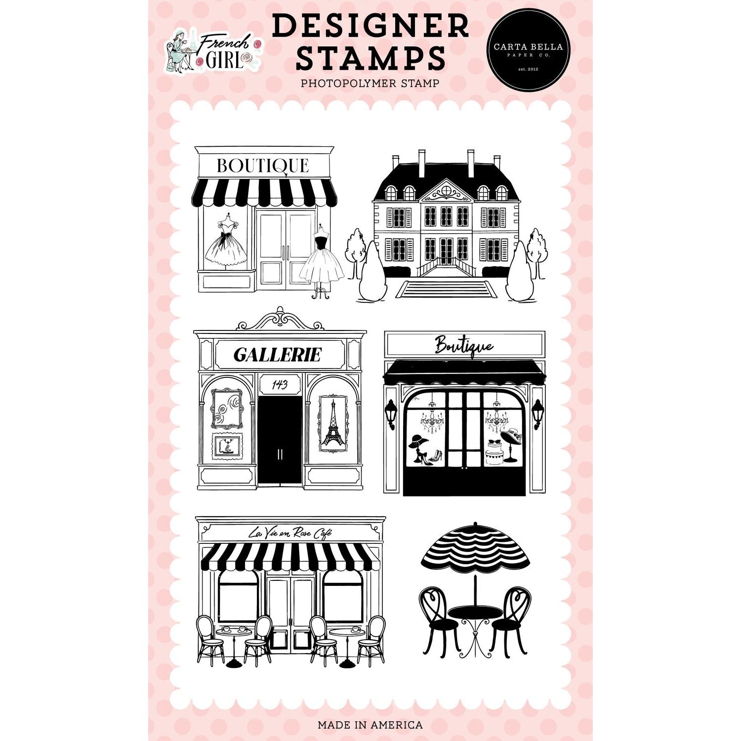 Carta Bella French Streets Clear Stamps cbfg490043