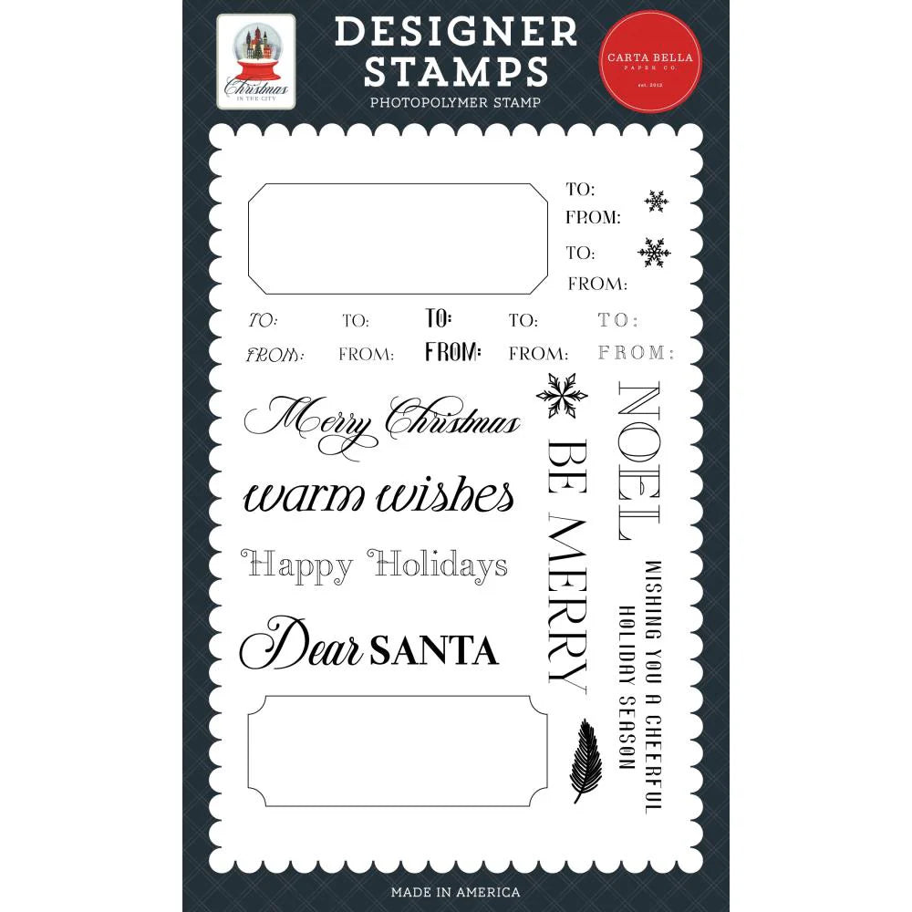 Carta Bella Holiday Tag Template Stamps And Dies Bundle cbcic456044