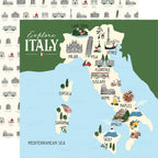 Carta Bella Italy 12 x 12 Collection Kit cbi472016 Map Of Italy