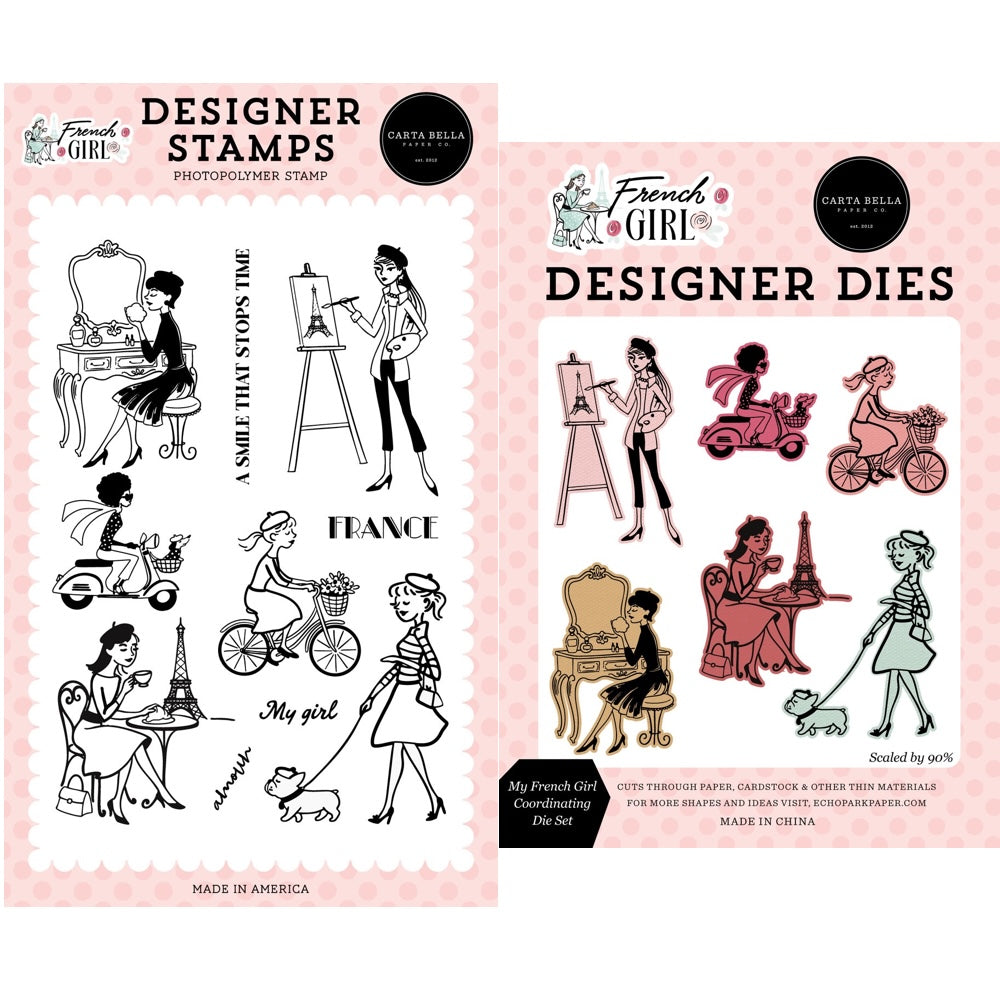 Carta Bella My French Girl Clear Stamps And Dies Bundle
