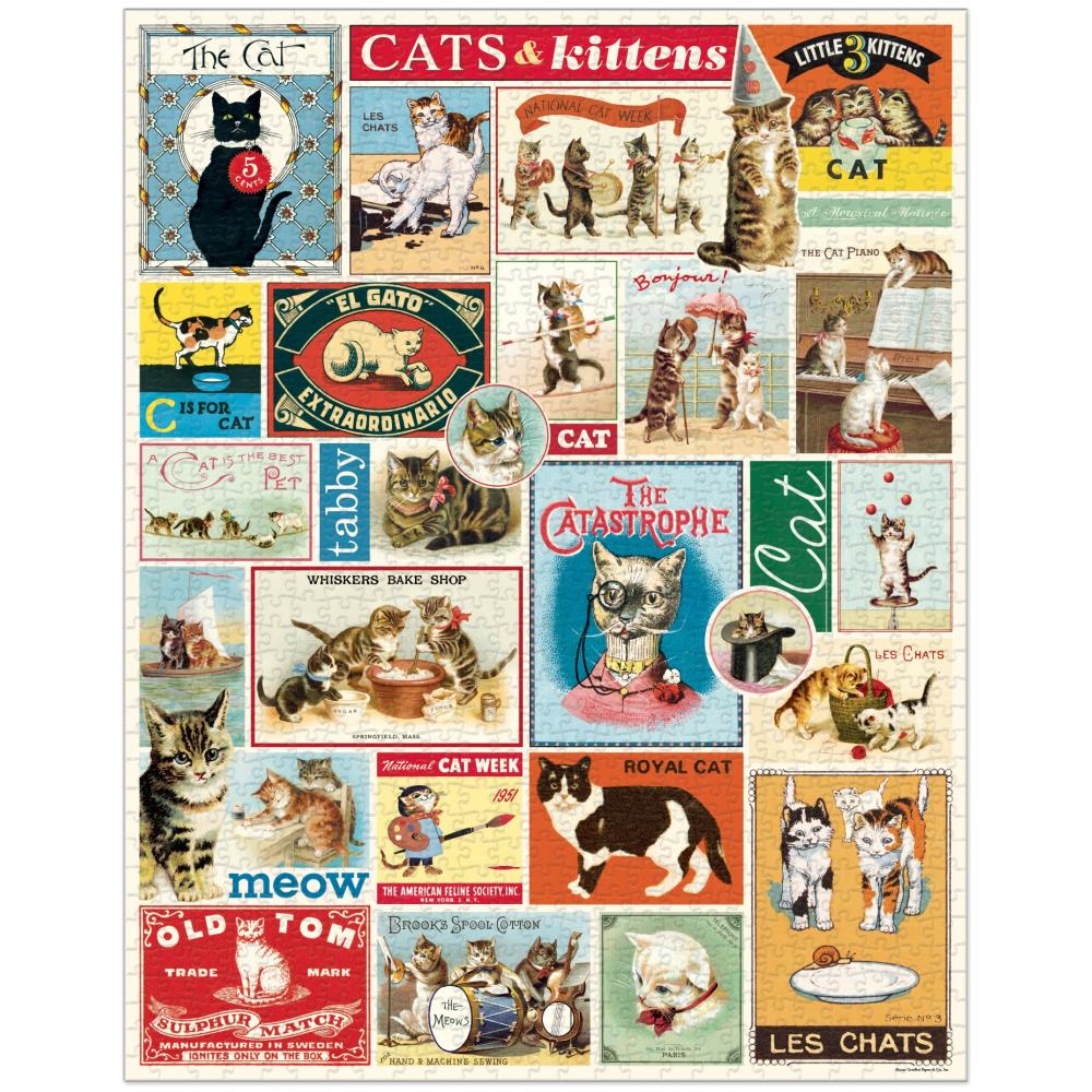 Cavallini Papers & Co. Cats & Kittens 1,000 Piece Vintage Puzzle product