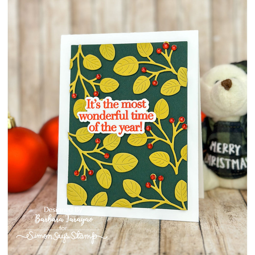 Simon Says Stamp Charming Berry Branch Wafer Die s995 Sugar and Spice Christmas Card | color-code:ALT03