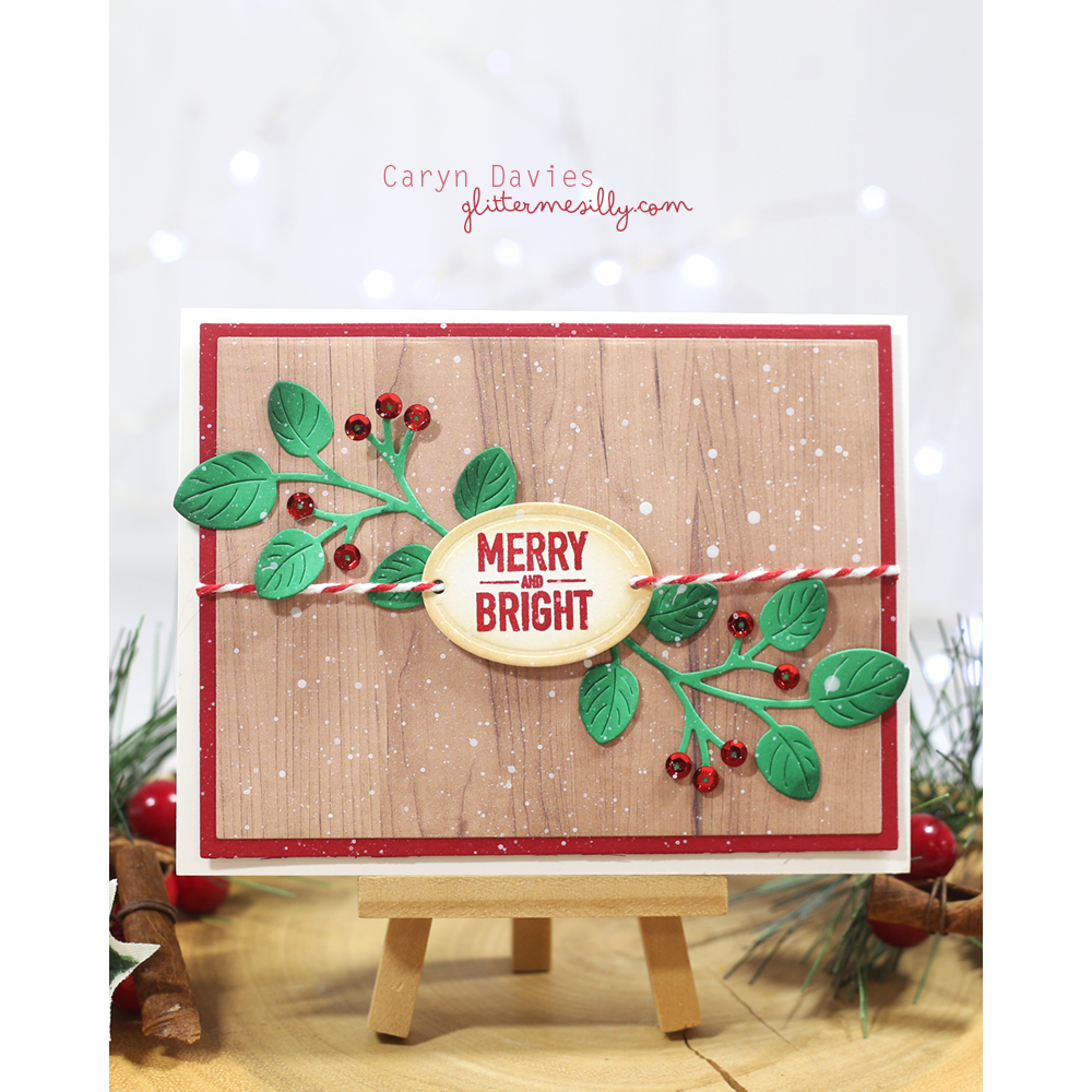Simon Says Stamp Charming Berry Branch Wafer Die s995 Sugar and Spice Christmas Card
