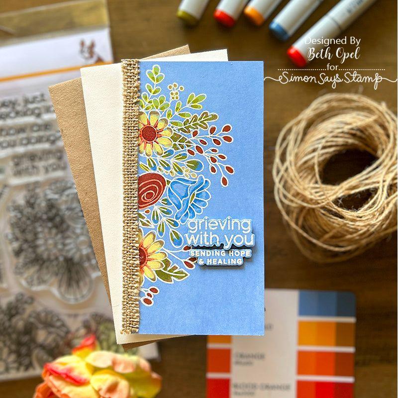 Simon Says Stamps and Dies Checking In set655ci Stamptember Sympathy Card