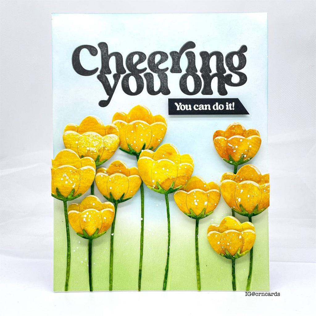Simon Says Clear Stamps Cheering 1074msc Cheering for You Encouragement Card