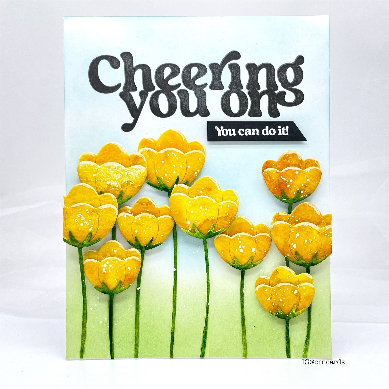 Simon Says Clear Stamps Cheering 1074msc Cheering for You Encouragement Card