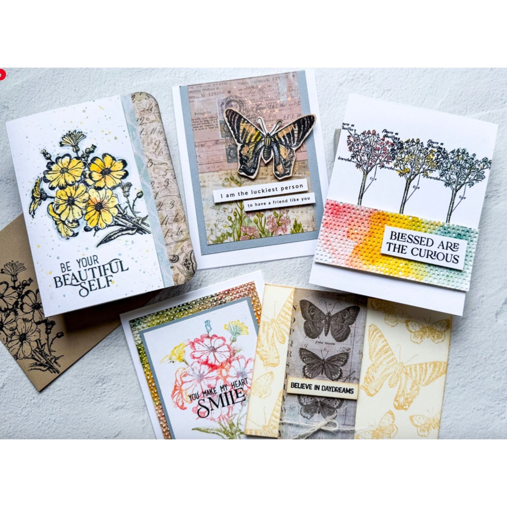 Simon Says Stamp Embossing Folder Dotted Diamond sf503 Card Set | color-code:ALT08