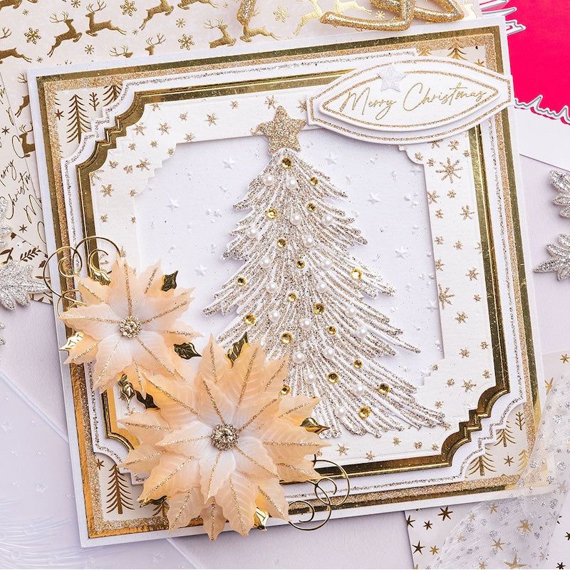 Chloe's Creative Cards Christmas Tree 3D Embossing Folder and Die Set c-3dembdie-ctre blooms