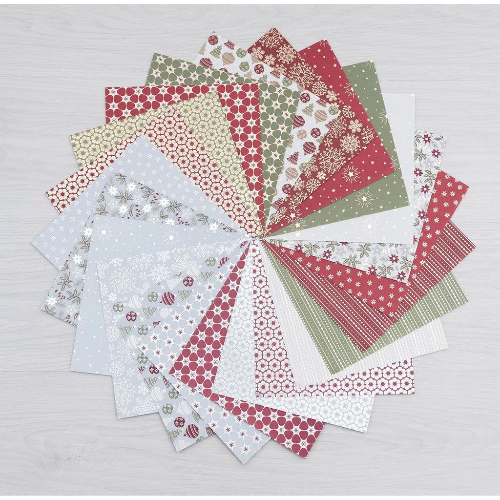 Chloe's Creative Cards Elegant Christmas 8x8 Foiled Paper Pad c-fpad-elechr sheets