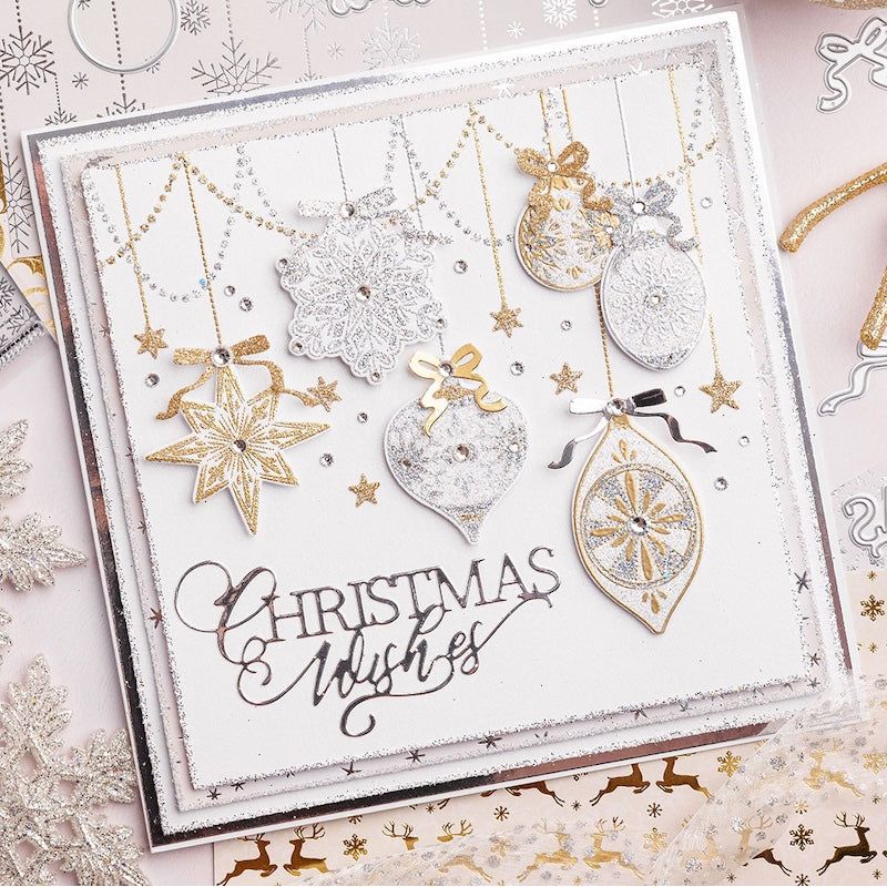 Chloe's Creative Cards Gilded Baubles Die and Stamp Set c-diest-gbau christmas