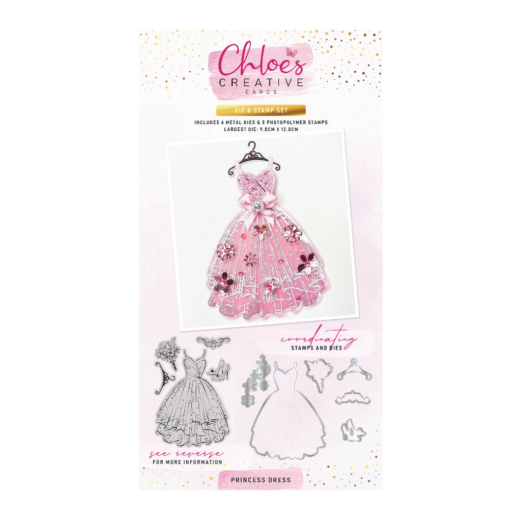 Chloe's Creative Cards Princess Dress Die and Stamp Set c-diest-princd