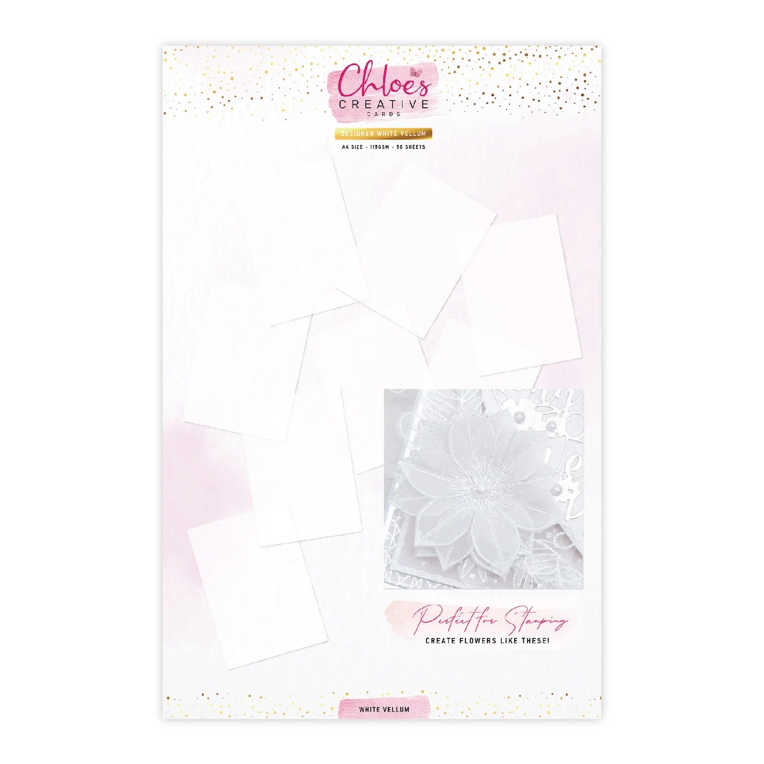 Chloe's Creative Cards White Vellum Sheets ccc-vel-50
