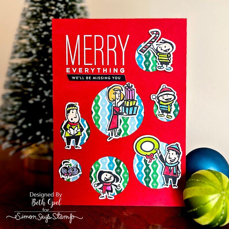 Tim Holtz Christmas Cartoons Stamps with Simon Says Stamp Dies Bundle setcc24