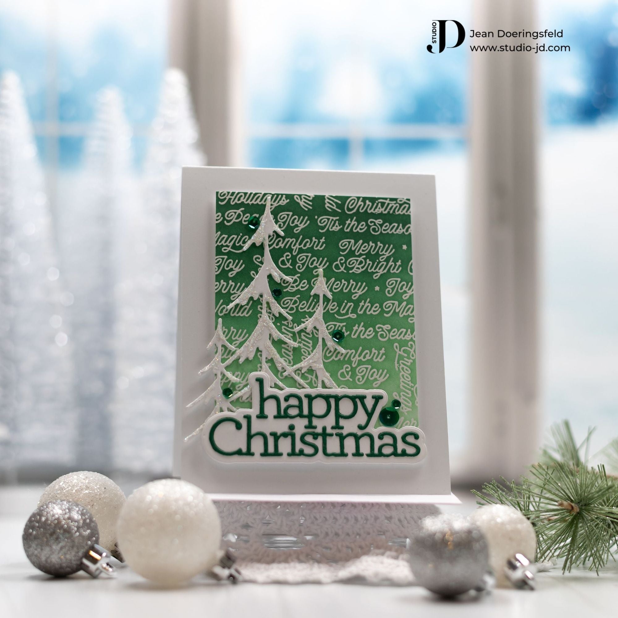 Simon Says Cling Stamp Christmas Words sss102754 Season Of Wonder Christmas Card | color-code:ALT02