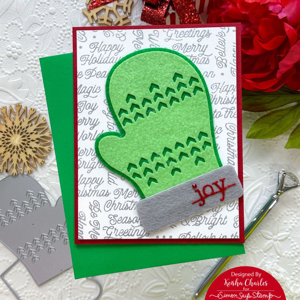 Simon Says Cling Stamp Christmas Words sss102754 Season Of Wonder Christmas Card