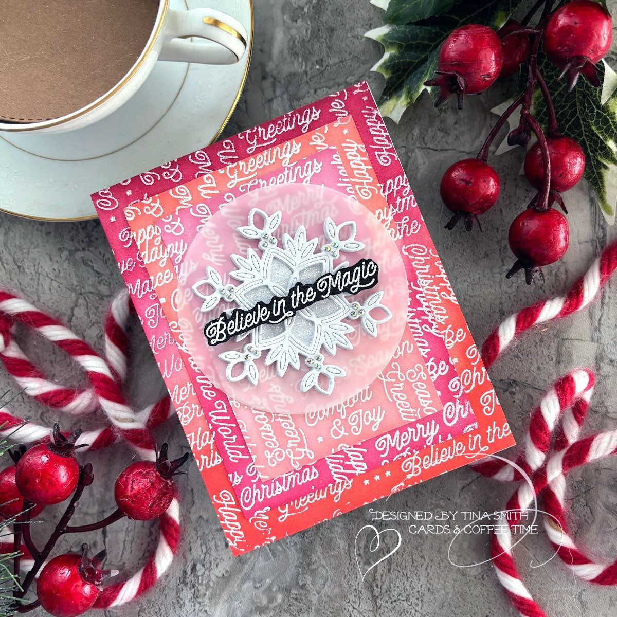 Simon Says Cling Stamp Christmas Words sss102754 Season Of Wonder Christmas Card | color-code:ALT03