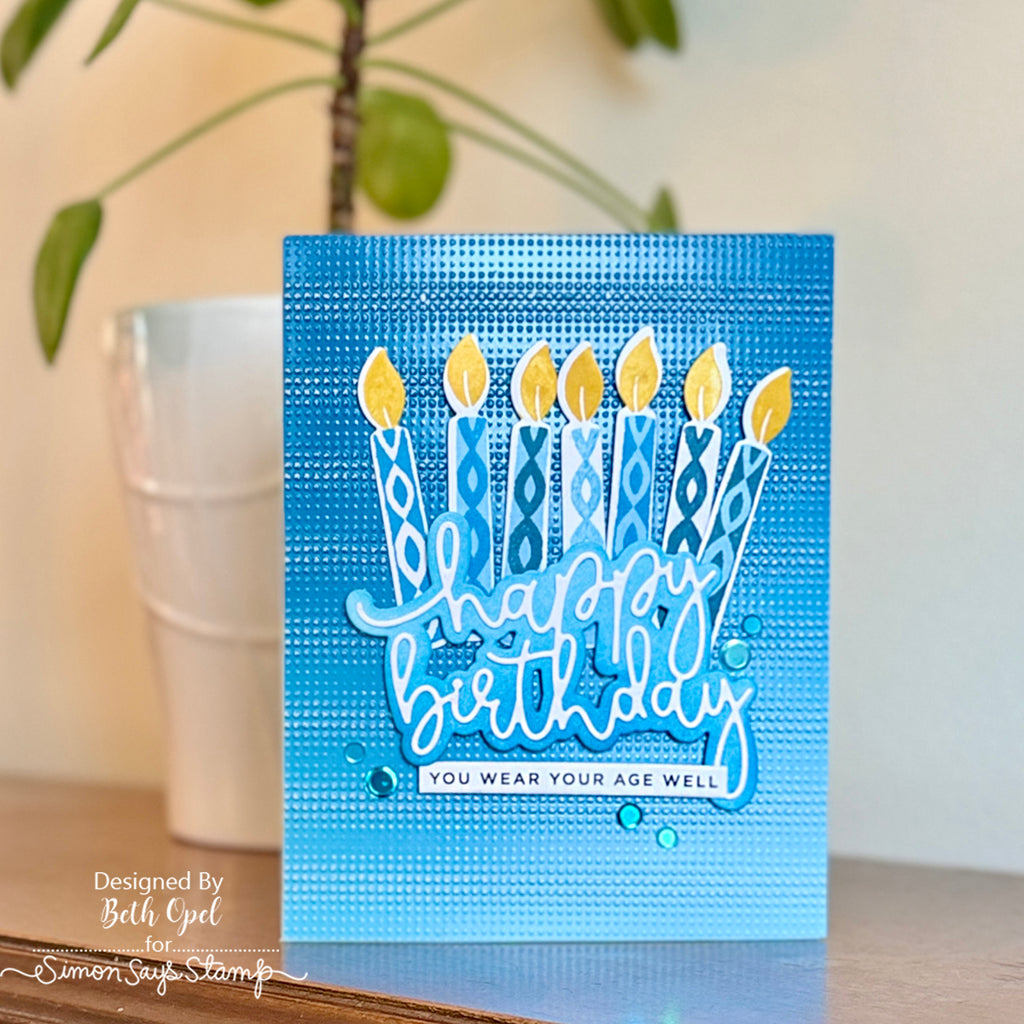 Simon Says Stamps and Dies Christmas Candle set1130cc DieCember Birthday Card | color-code:ALT01