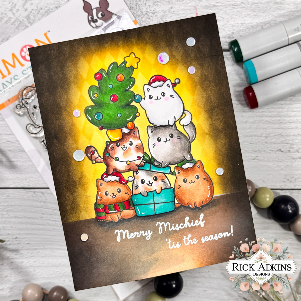 Simon Says Stamps and Dies Christmas Cats set1067cc Sugar and Spice Christmas Card | color-code:ALT01